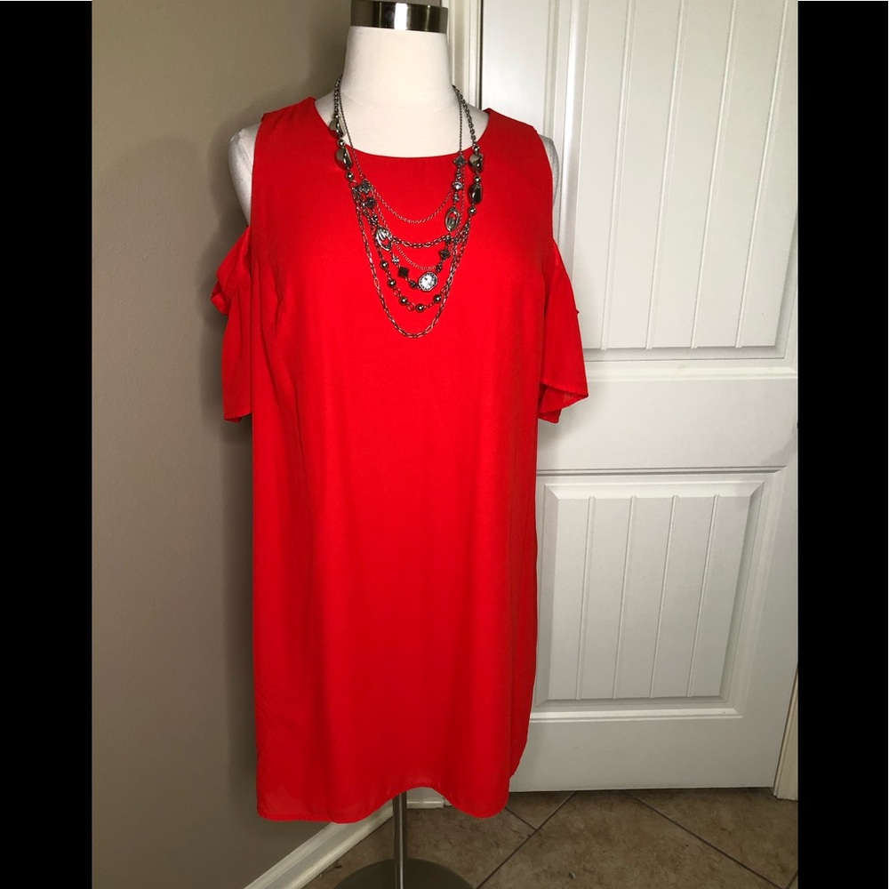 Plus Size Tomato Red Dress
